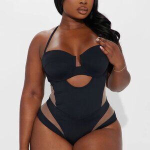 Fashion Nova Megan Cutout 1 Piece Swimsuit - Black 1x